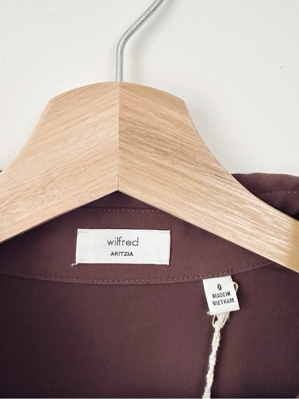 Aritzia Wilfred (Re)Twill™ Songbird Dress Cocoa Powder Brown - Picture 10 of 11